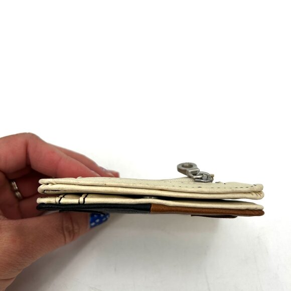 RELIC Calico Cat Leather Novely Small Mini Card Holder Wallet Size 4" x 3.5" - Picture 7 of 7